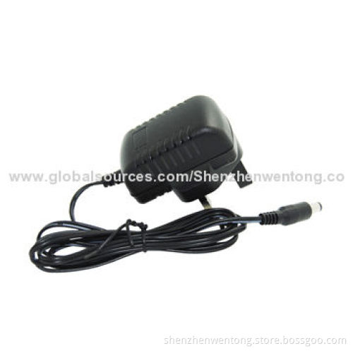 6W BS Plug Wallmount AC/DC Adapters, 1.8M DC Cord, 5.5*2.1mm Connection